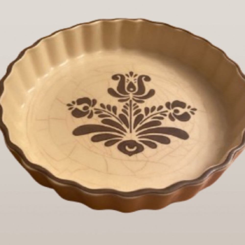 Vintage Pfaltzgraff Village Tart Quiche Casserole Dish Pan